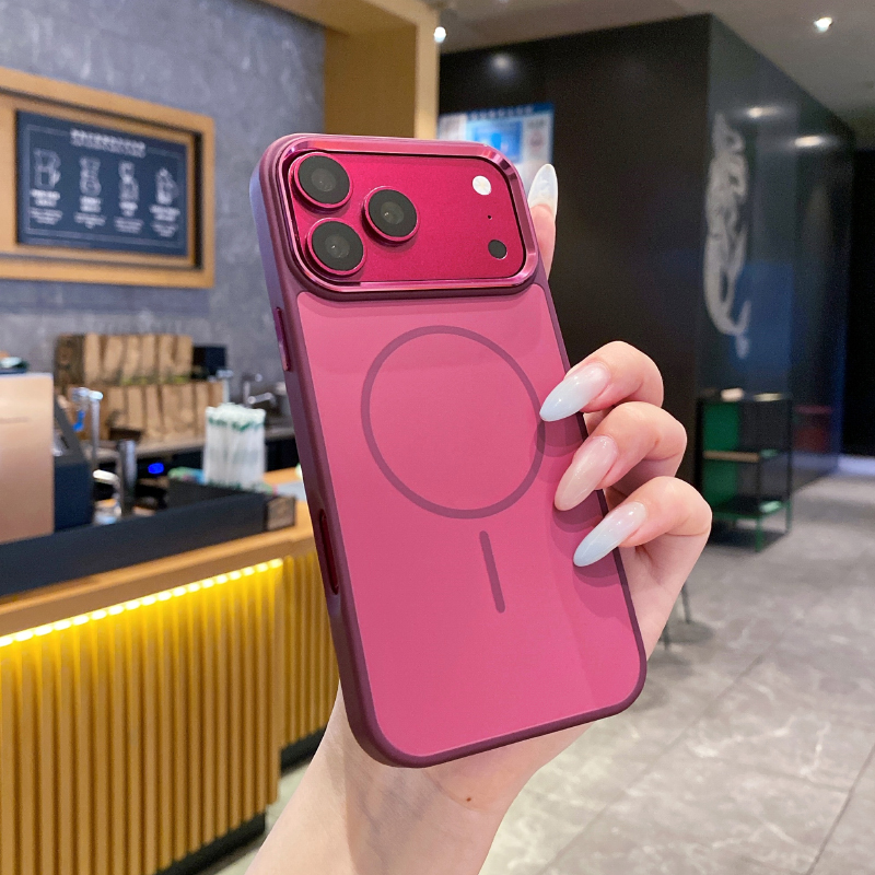 Matte Hard Pc Back Case - เคสโทรศัพท์แบบแข็งผสมนิ่ม TPU+PC สีพื้นด้าน สำหรับ iPhone 18