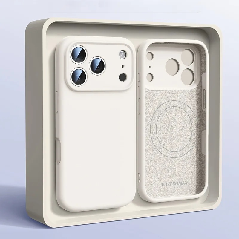 Liquid Silicone Magnetic Phone Case - เคสโทรศัพท์ซิลิโคนของแท้แบบแม่เหล็กสำหรับ iPhone 17 16 15 14