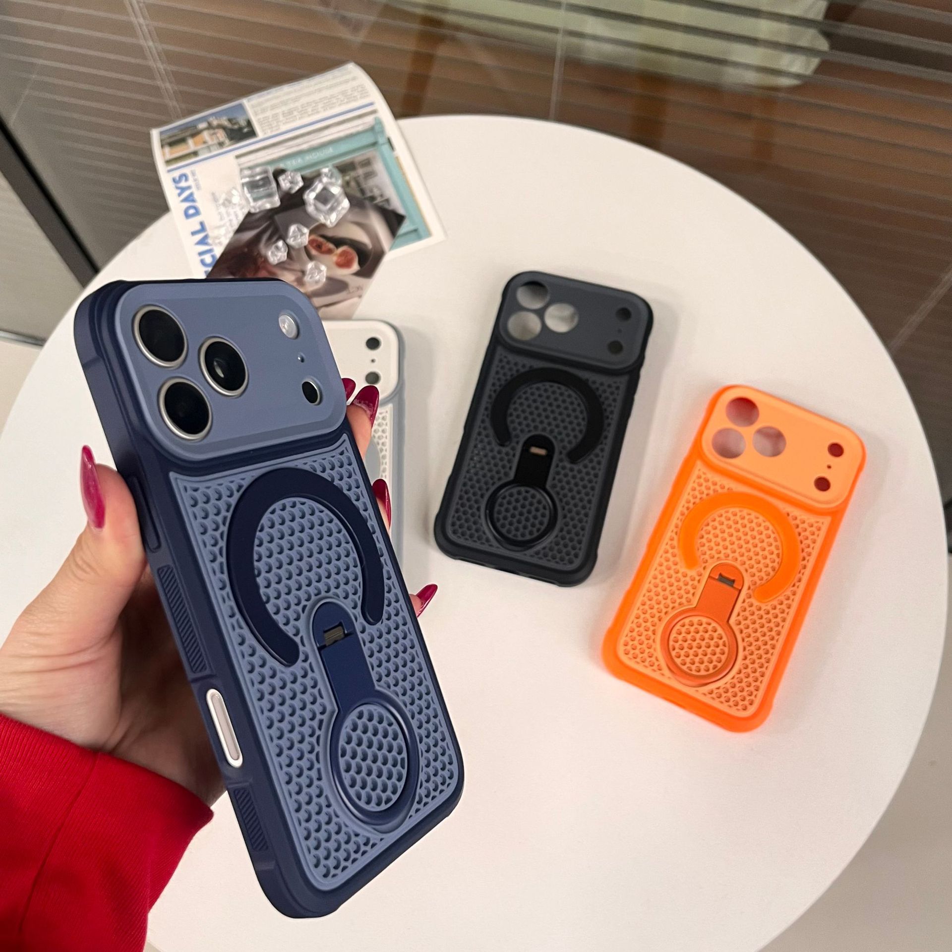Heat Dissipation Mesh Breathable Case - 360 ° เคสโทรศัพท์แบบระบายความร้อนพร้อมโครงแม่เหล็กและตาข่ายสำหรับ iPhone 17Air 17Pro