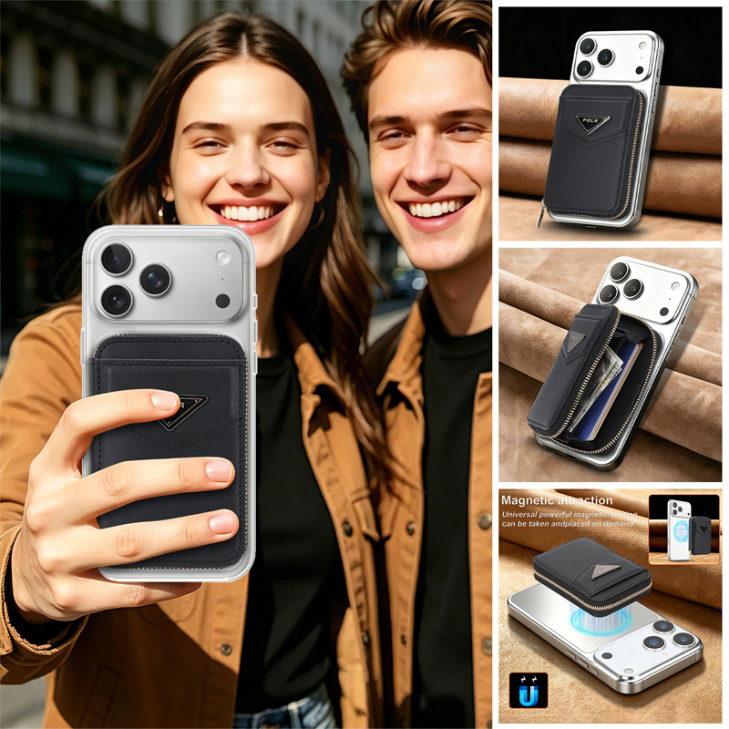 ซิปกระเป๋าใส่บัตรสำหรับแอปเปิ้ - Leather Wallet Card Holder Phone Cover บทวิจารณ์และราคา