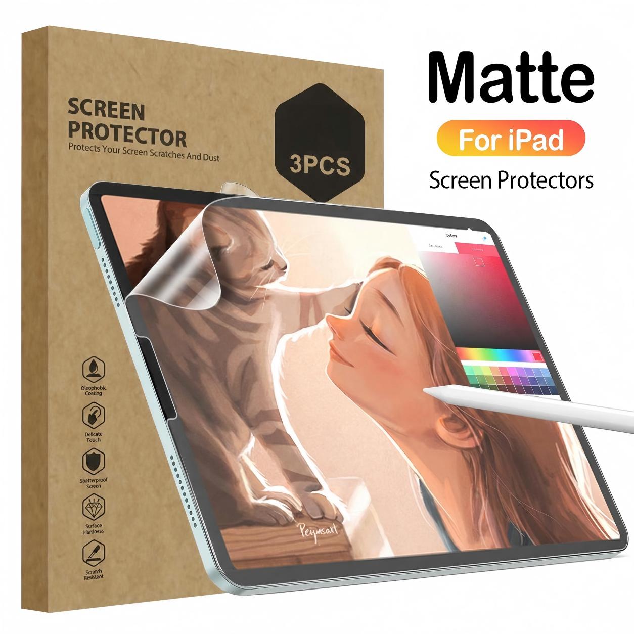 3PCS กระดาษเคลือบด้านป้องกันหน - Matte Anti Glare Screen Protector บทวิจารณ์และราคา
