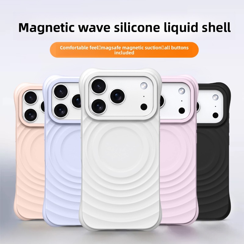เคสซิลิโคนเหลวรุ่นใหม่ลายคลื่น - Liquid Silicone Magnetic Phone Case บทวิจารณ์และราคา
