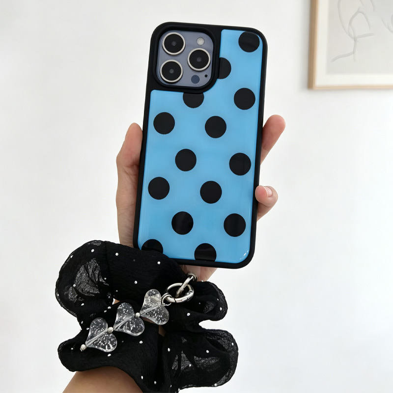 เคสโทรศัพท์ลายจุดสีน้ำเงินดำ พ - Clear Shockproof Bumper Case บทวิจารณ์และราคา