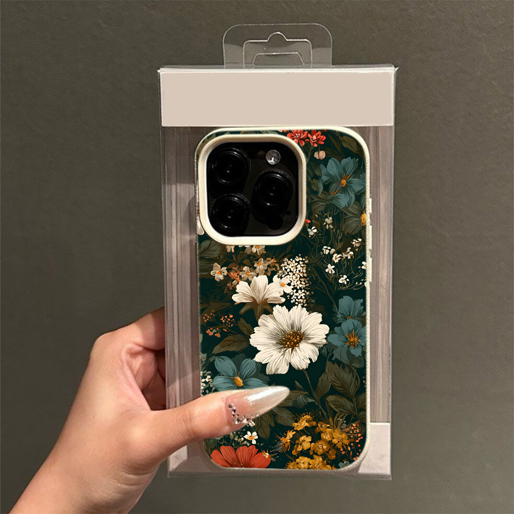 เคสโทรศัพท์ลายดอกไม้สีเข้มสไตล - Vintage Floral Pattern Soft Case บทวิจารณ์และราคา