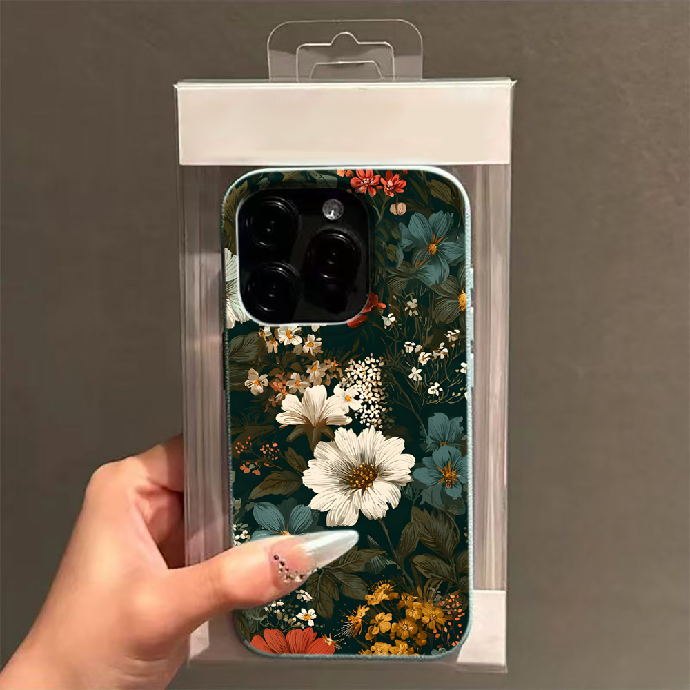 เคสโทรศัพท์ลายดอกไม้สีเข้มสไตล - Vintage Floral Pattern Soft Case บทวิจารณ์และราคา