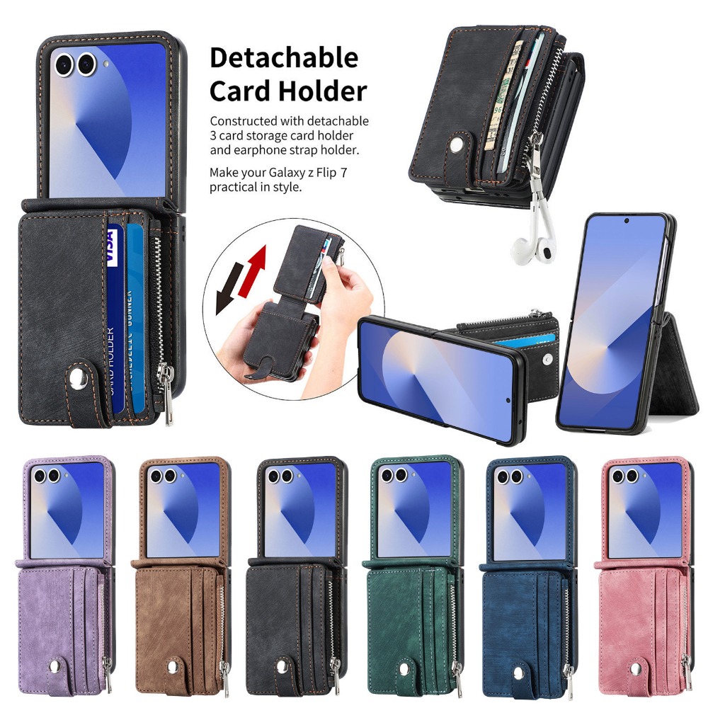 2-in-1 Detachable Card Holder  - Leather Wallet Card Holder Phone Cover บทวิจารณ์และราคา