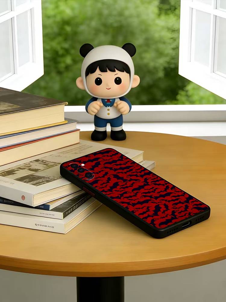 วินเทจ แดง ลายกะโหลกค้างคาว เค - Vintage Floral Pattern Soft Case บทวิจารณ์และราคา