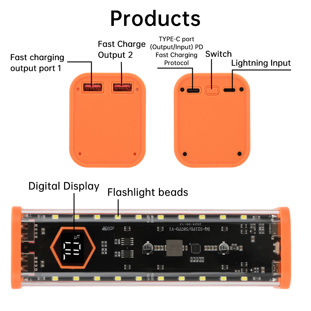 8*21700 กล่องใส่แบตเตอรี่ 22.5 - Power Banks บทวิจารณ์และราคา