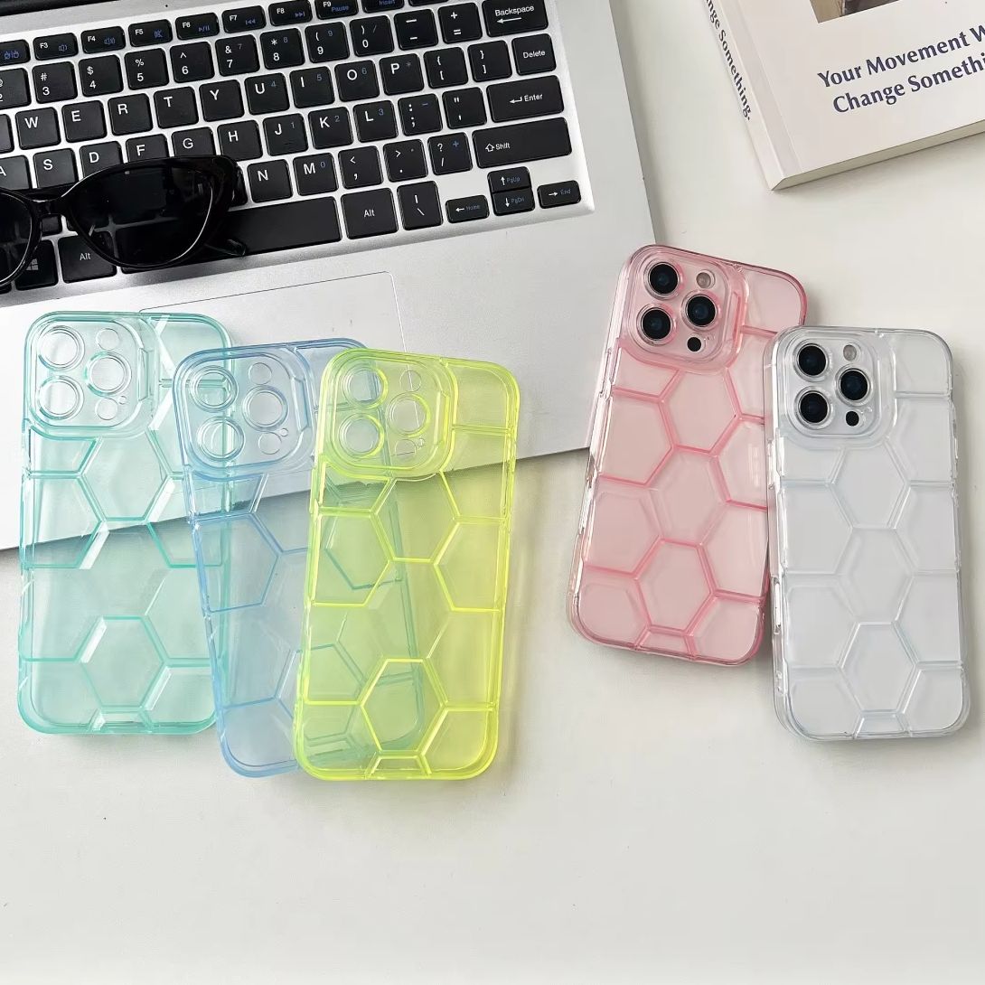 รังผึ้งเรขาคณิตฟุตบอลรูปแบบเคส - Clear Shockproof Bumper Case บทวิจารณ์และราคา