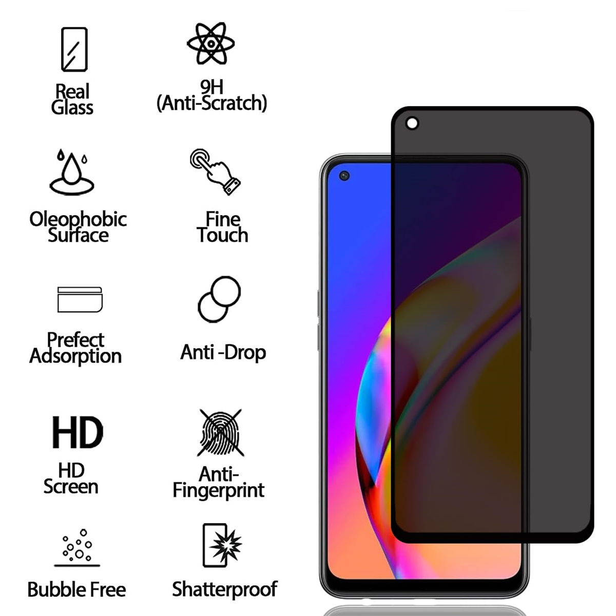 Anti Spy Screen Protector สําห - Anti Spy Privacy Glass Case บทวิจารณ์และราคา