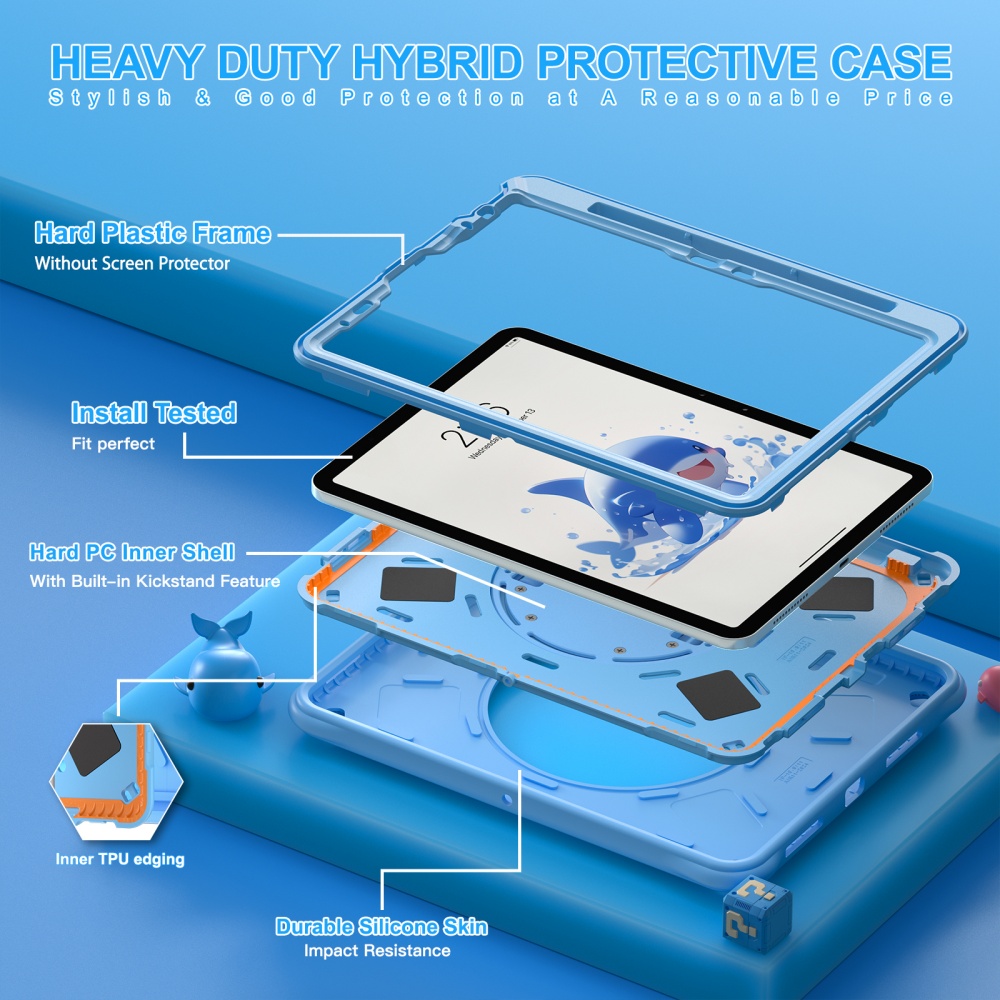 เคส iPad Mini A17Pro Mini6 ลาย - Cute Cartoon Wrist Strap Silicone Case บทวิจารณ์และราคา