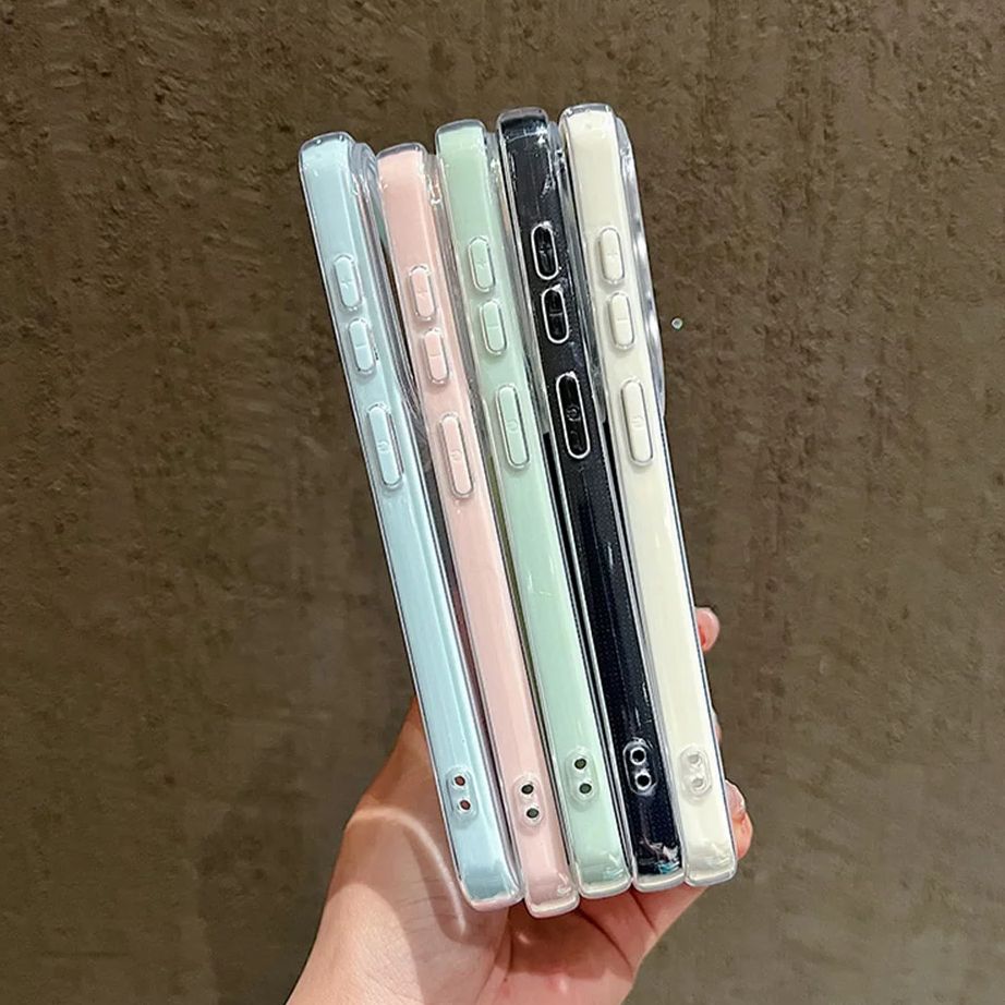 เคสใสขอบสีลูกกวาดสุดหรู สำหรับ - Clear Shockproof Bumper Case บทวิจารณ์และราคา