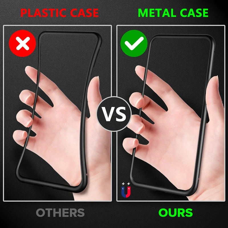 เคสโลหะกระจกนิรภัยแม่เหล็ก ป้อ - Anti Spy Privacy Glass Case บทวิจารณ์และราคา